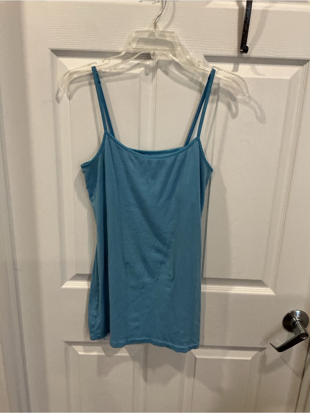 Light Blue Women's Spaghetti Strap Tank Top